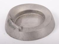 TERENCE CONRAN: An art deco styled cast aluminum&nbsp;ashtray designed by Terence Conran for the Bluebird Restaurant UK, 11cm diameter