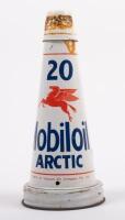 MOBIL: An original Mobiloil '20 Arctic' grade tin top oil pourer with dust cap