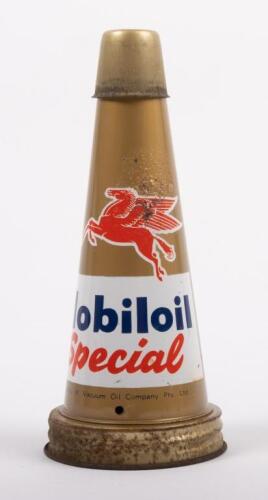 MOBIL: An original Mobiloil 'Special' tin top oil pourer with dust cap