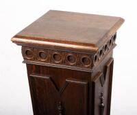 PEDESTAL: A c1940s timber ornate pedestal, 103cm high. - 2