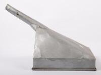 FUNNEL: A thought to be hand made tin fuel funnel with mesh screen filter, approx 28cm high - 3