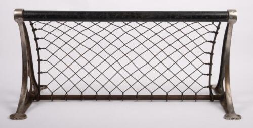 LUGGAGE RACK: An early luggage rack with wire netting, likely used within a train or tram, 30.5cm high, 66cm wide, 31cm deep