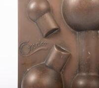 CONDOR: A nice brass Condor bulb holder, containing three globes, 13cm high, 13.5cm wide - 2