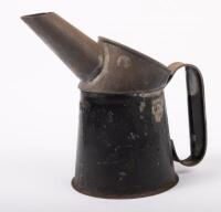 OIL JUG: A small oil jug, believed to be one litre, 17cm high overall