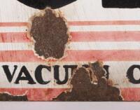 MOBILOIL: An original 10 bottle enamel Mobiloil 'Vacuum Oil Company' rack sign 46.5cm wide, 27cm high - 2