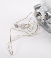 SCHNIEDER TROPHY SEAPLANE: A c1990s reproduction after the 1920s-1930s&nbsp;Frankart & Sarsaparilla designs of the Schnieder Trophy Seaplane lamp by the&nbsp;Sarsaparilla Art Deco Company USA, measures approximately 26cm high, 35cm wide - 3