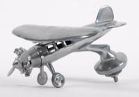 RADIATOR MASCOT: A nice reproduction radiator mascot of a radial engine aircraft in nickel/chrome, approximately 12cm high overall, 17cm in length