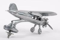 RADIATOR MASCOT: A nice reproduction radiator mascot of a radial engine aircraft in nickel/chrome, approximately 12cm high overall, 17cm in length - 2