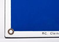 MICHELIN: An excellent original 1977 dated Michelin squared edge enamel sign featuring waving Michelin Bibendum 65cm high, 65cm wide. - 5