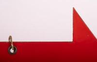 MIGLIA: A double sided enamel '1000 Miglia' Mille Miglia arrow form enamel sign, 40cm high, 65cm wide - 3