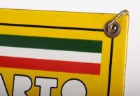 SCUDERIA FERRARI: A high quality modern enamel sign featuring artwork from the 1933 Scuderia Ferrari Year Book 'Il Quarto&nbsp;Anno Di Corse'. 55cm high by 38 cm wide. - 3
