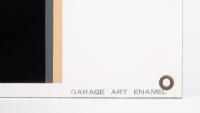 BUGATTI: A high quality modern art deco style 'Bugatti' enamel sign by Garage Art Enamel, 55cm high, 39cm wide - 2