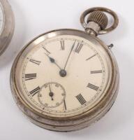 FOB WATCHES: A group of three hand-held fob watches, one marked 'Waterbury Watch Co USA', the other 'Coronet Germany', and one other unmarked - 4