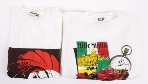 CLOTHING: Two used items of clothing, including Lucas Grand Prix Rally 1989 size large jumper and James Bond The Living Daylights t-shirt, believed to be size XL