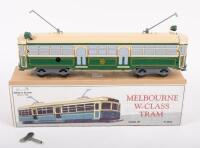 TIN TOY: A modern tin toy by Knox & Floyd Classic Toys of a Melbourne W Class Tram, wind up model with key in box, measures 31cm long