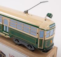 TIN TOY: A modern tin toy by Knox & Floyd Classic Toys of a Melbourne W Class Tram, wind up model with key in box, measures 31cm long - 2