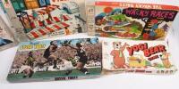 BOARD GAMES: A group of five vintage board games, including 'Wacky Racers', 'Aussie Footy', 'Yogi Bear' 'Video Village', and 'Steady Eddie - A Balancing Game'&nbsp; - 2