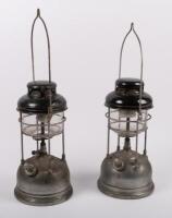 LAMPS: A pair of c1950s Tilley Model 'X 246' kerosene lamps, each 54cm high overall