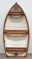 A fine custom 9ft wooden row boat, with pair of oars and hand paddle, has been on display in a house for decades - 2