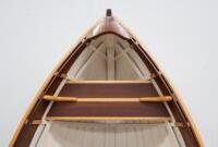 A fine custom 9ft wooden row boat, with pair of oars and hand paddle, has been on display in a house for decades - 3