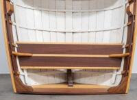A fine custom 9ft wooden row boat, with pair of oars and hand paddle, has been on display in a house for decades - 6