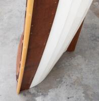 A fine custom 9ft wooden row boat, with pair of oars and hand paddle, has been on display in a house for decades - 7