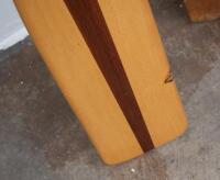 A fine custom 9ft wooden row boat, with pair of oars and hand paddle, has been on display in a house for decades - 14