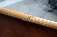 A fine custom 9ft wooden row boat, with pair of oars and hand paddle, has been on display in a house for decades - 16