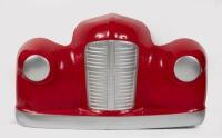 J40: A fiberglass wall hanging in the style of an Austin J40 pedal car nose, 34cm high, 68cm wide