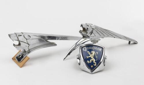 PEUGEOT: Three Peugeot 403 car badges