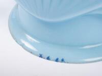 SHELL: A c1960s 'Super Shell' blue glass petrol pump globe, manufactured by Hailware, measures approximately 45cm high, 43cm wide - 6