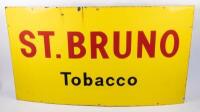 TOBACCO: A large c1950s-1960s St Bruno Tobacco enamel sign, 62cm high, 113cm wide