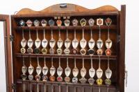 COLLECTOR CAR SPOONS: A&nbsp;collection of vintage car logo motifs attached to spoons circa 1985, in display case&nbsp; - 10