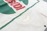 CASTROL: A very large hand painted canvas banner 'Castrol - The World's Finest Engine Oil' written in Chinese, measures approx 83cm high, 513cm wide - 6