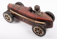 RACING CAR: A composite model of a vintage open wheel&nbsp;racing&nbsp;car and driver, approx 51cm long&nbsp; - 4