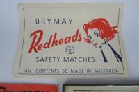 REDHEADS: Three original 'Redheads Brymay' safety matches advertising posters - 3