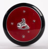 HOLDEN: A paperweight commemorating 'The year of the MILLIONTH HOLDEN' 1962 in the form of a EJ Holden horn button, approx 7.5cm in diameter