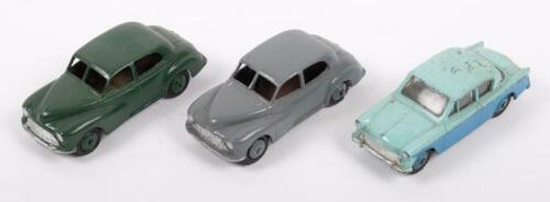 DINKY TOYS: Three original Dinky Toys models including No.166 Sunbeam Rapier, and two Morris Oxfords