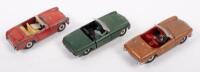 DINKY TOYS: Three original Dinky Toys models, including Triumph Spitfire, No.113 MG B and No.112 Austin Healey Sprite - 2