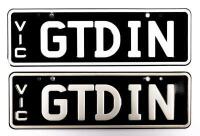 NUMBER PLATE: Victorian Custom Number Plate 'GTDIN', sold with rights to display