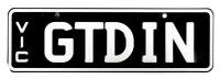 NUMBER PLATE: Victorian Custom Number Plate 'GTDIN', sold with rights to display - 2