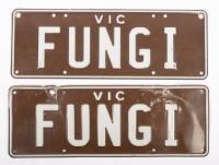 NUMBER PLATE: Victorian Custom Number Plate 'FUNGI', sold with rights to display