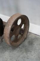 RAILWAY LUGGAGE TROLLEY: A heavy railway platform luggage trolley - 3