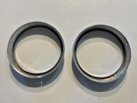 AUSTIN-HEALEY: A pair of original re-chromed headlamp surrounds to suit 100/6 and 3000 models. [Location: Sydney] - 3