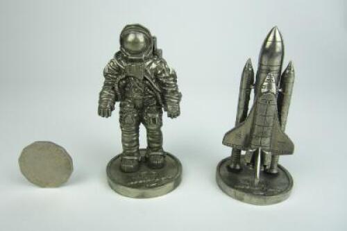 OMEGA & SPACE: eight boxed enamel badges commemorating the Omega's 'Speedmaster'