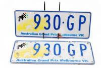Australian Grand Prix Custom Victorian plates '930&nbsp;GP',&nbsp;sold with rights to display - [Location: Dingley Village, VIC]