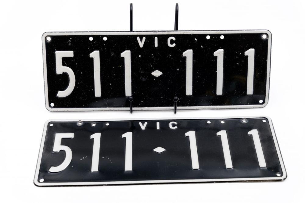 Lumeric Plates Six-Digit Victorian Custom Numeric plates '511.111', sold with rights ...