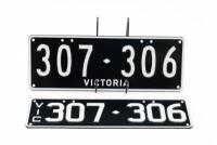 Six-Digit Victorian Custom Numeric plates '307.306', sold with rights to display [Location: Dingley Village, VIC]