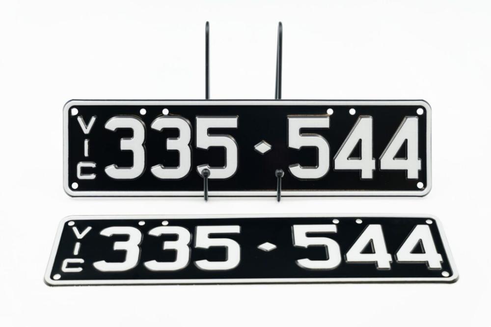 Lumeric Plates Six-Digit Victorian Custom Numeric plates '335.544', sold with rights ...