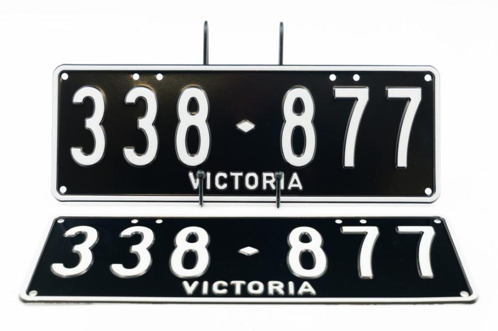 Lumeric Plates Six-Digit Victorian Custom Numeric plates '338.877', sold with rights ...